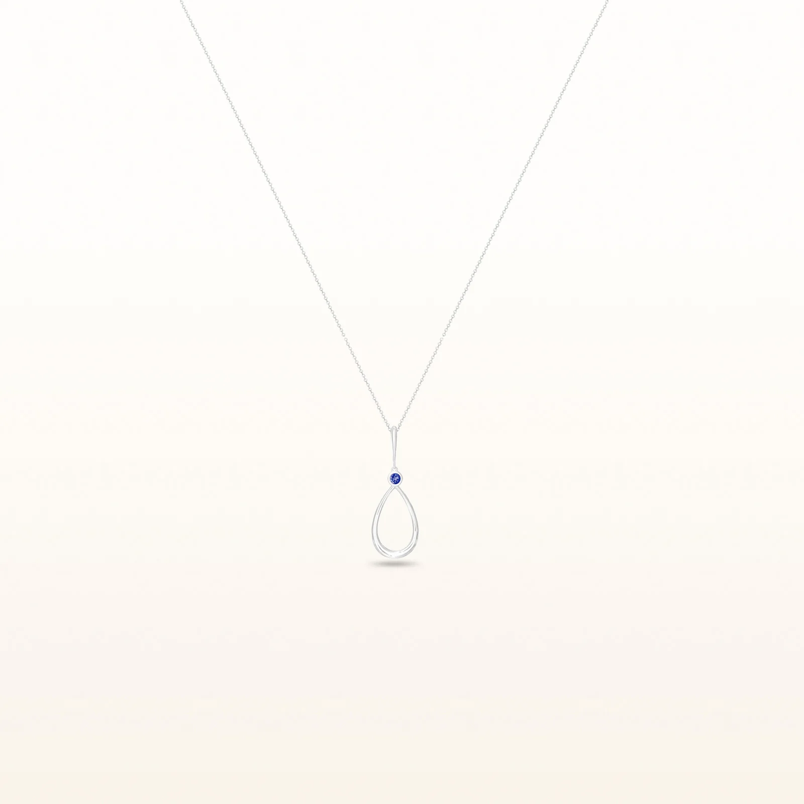 Round Gemstone Teardrop Pendant in 925 Sterling Silver - Image 5