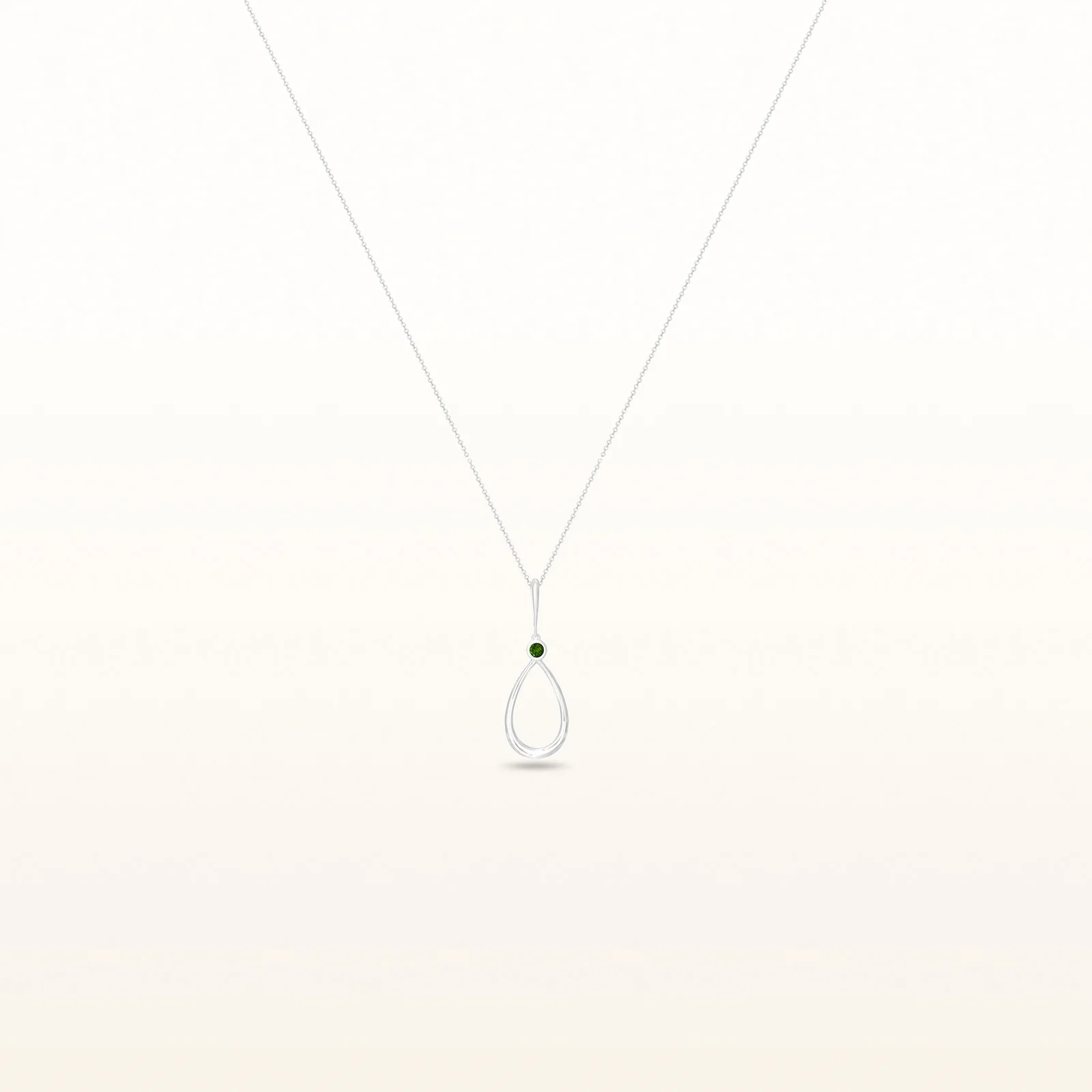 Round Gemstone Teardrop Pendant in 925 Sterling Silver - Image 8